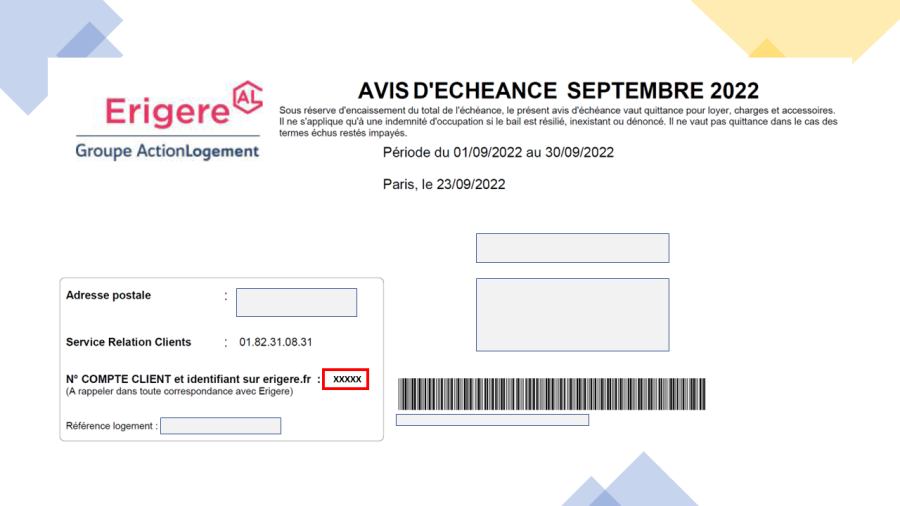 Retrouver numéro de logement Erigere